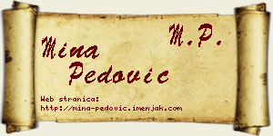 Mina Pedović vizit kartica